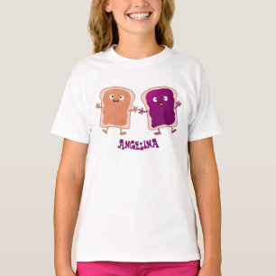 Cute peanut butter and jelly sandwich cartoon T-Shirt