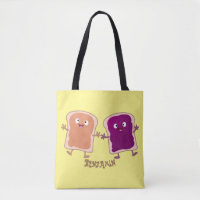 Cute peanut butter and jelly sandwich cartoon