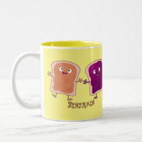 Cute peanut butter and jelly sandwich cartoon 