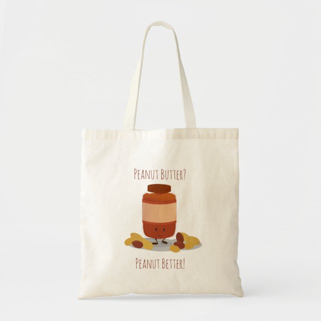 Cute Peanut Butter Jar | Basic Tote (Front)