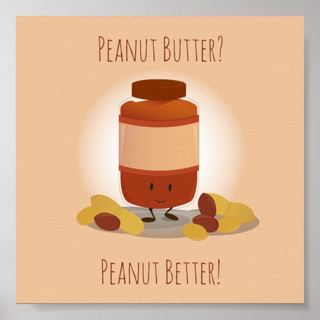 Cute Peanut Butter Jar | Poster (Front)