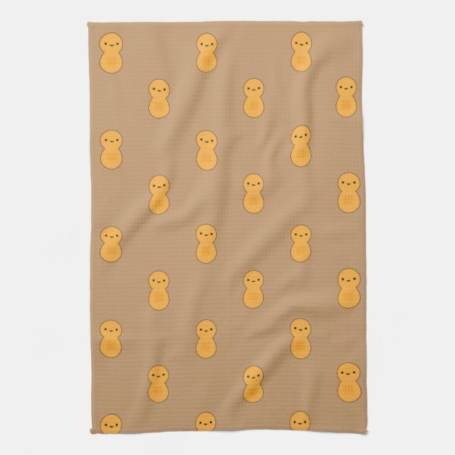 Cute Peanut Pattern Tea Towel (Vertical)
