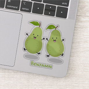 Cute pear pair cartoon illustration