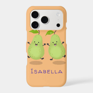 Cute pear pair cartoon illustration