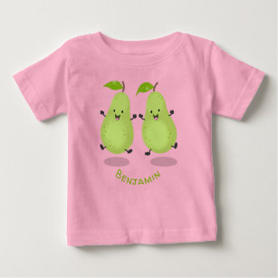 Cute pear pair cartoon illustration baby T-Shirt