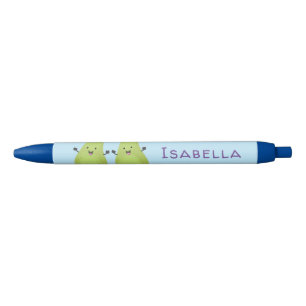 Cute pear pair cartoon illustration black ink pen