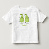 Cute pear pair cartoon illustration