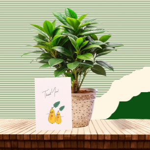 Cute pears thank you card