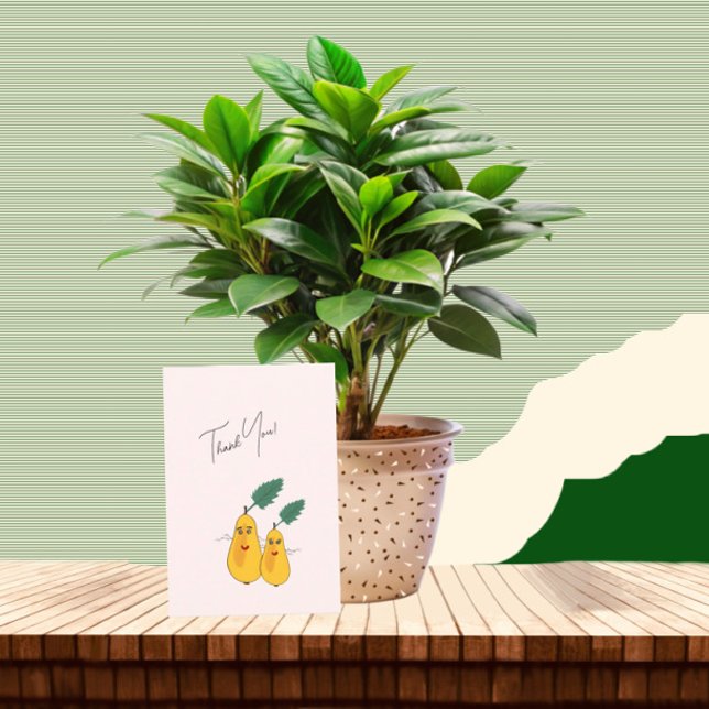 Cute pears thank you card (Creator Uploaded)
