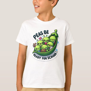 Cute Peas be ready for school  T-Shirt