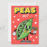 Cute Peas Pun Peas Out Fun Veggie Cartoon Design
