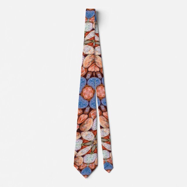Cute pebble flower pattern tie (Front)