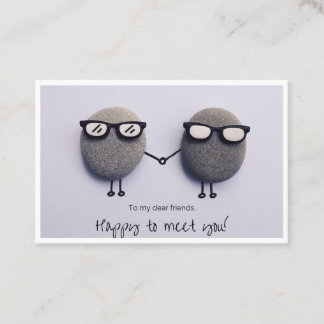 Cute Pebble Friends Greeting Card