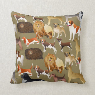 Cute Pedigree Pet Dog Wallpaper Design Cushion
