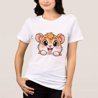 Cute Peekaboo Hamster Tri-Blend Shirt
