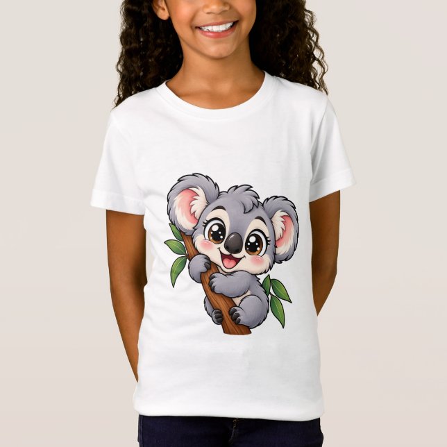 Cute Peekaboo Koala T-Shirt (Front)