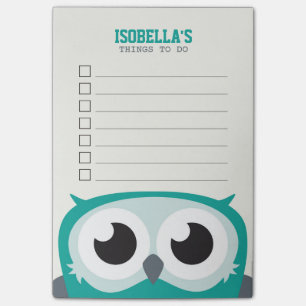 Cute Peekaboo Owl To Do List Post-it Notes