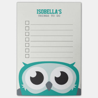 Cute Peekaboo Owl To Do List Post-it Notes