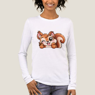 Cute Peekaboo Squirrel Tri-Blend Shirt