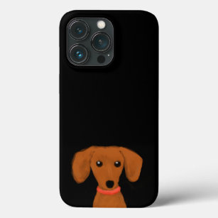 Cute Peeking Dachshund   Wiener Dog Puppy Doxie iPhone 13 Pro Case