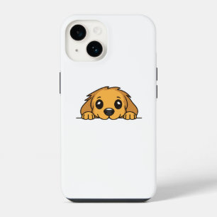 Cute Peeking Golden Retriever Puppy iPhone 14 Case