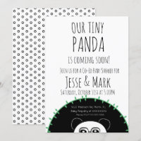 Cute Peeking Panda Baby Shower