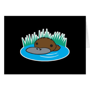 cute peeking platypus