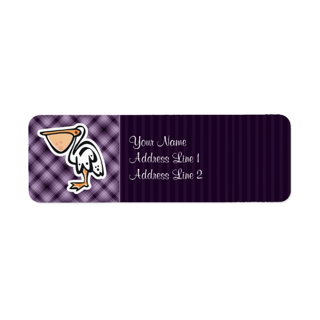 Cute Pelican; Purple (Front)
