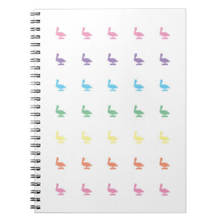 cute  pelicane pattern naples florida spiral notebook