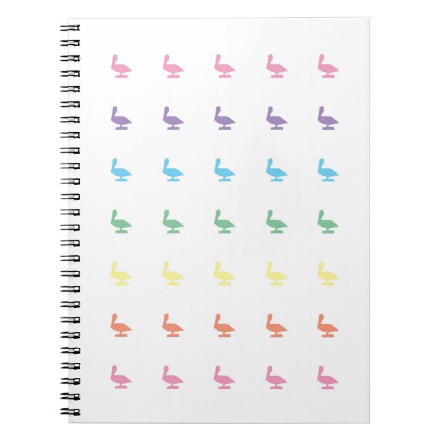 cute  pelicane pattern naples florida spiral notebook (Front)