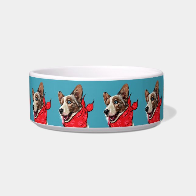 Cute Pembroke Welsh Corgi Bowl (Front)