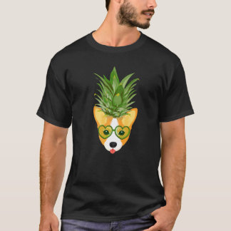 Cute Pembroke Welsh Corgi Dog Pineapple Kids Girls T-Shirt