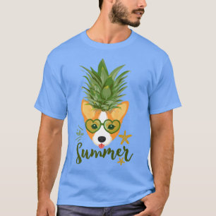Cute Pembroke Welsh Corgi Dogs Pineapple Women Kid T-Shirt