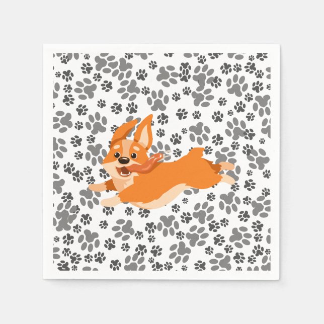 Cute Pembroke Welsh Corgi   Napkin (Front)