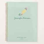 Cute Pen School Custom Handwritting Name  Planner<br><div class="desc">Cute Pink  Custom Handwritting Name</div>
