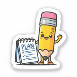 cute pencil sticker, study motivation, dailSticker