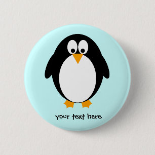 Cute Penguin 6 Cm Round Badge