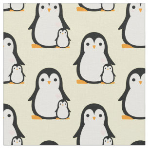 Cute Penguin Baby Nursery Room Decor Fabric