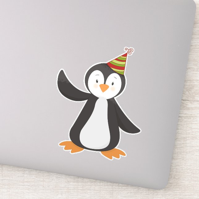 Cute Penguin, Baby Penguin, Penguin With Party Hat (Detail)