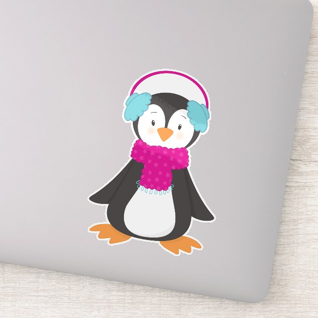 Cute Penguin, Baby Penguin, Penguin With Scarf (Detail)