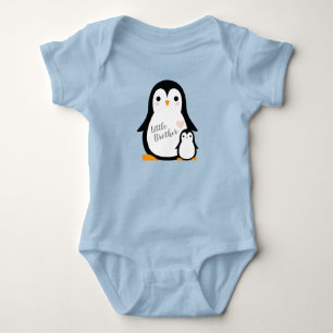 Cute Penguin Baby Shower Blue Boy Baby Bodysuit