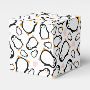 Cute Penguin Baby Shower Blue Boy Favour Box