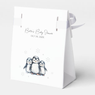 Cute Penguin Baby Shower Favour Box