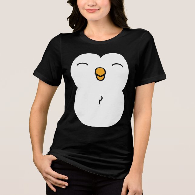 Cute Penguin Belly Tri-Blend Shirt (Front)