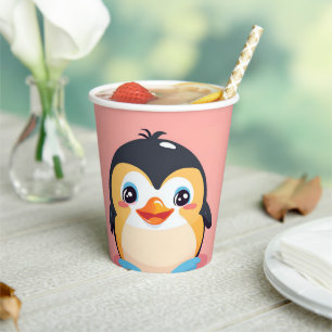 Cute Penguin Bird Ice animal Birthday Party Paper Cups