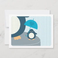 Cute Penguin Boy Words of Advice Mummy Postcard