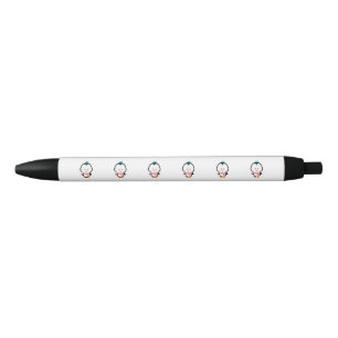 Cute penguin cartoon black ink pen