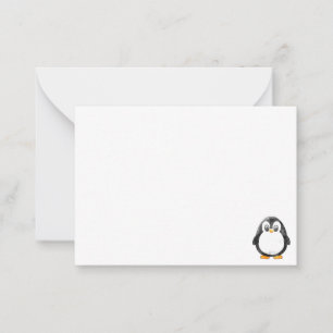 Cute Penguin Cartoon Blank Custom Card