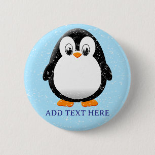 Cute Penguin Cartoon Custom Winter 6 Cm Round Badge