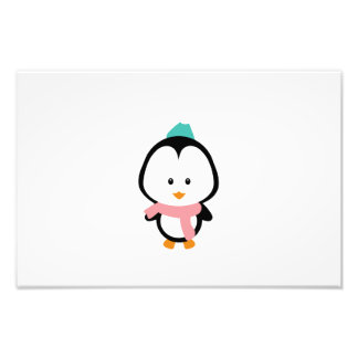 Cute penguin cartoon photo print